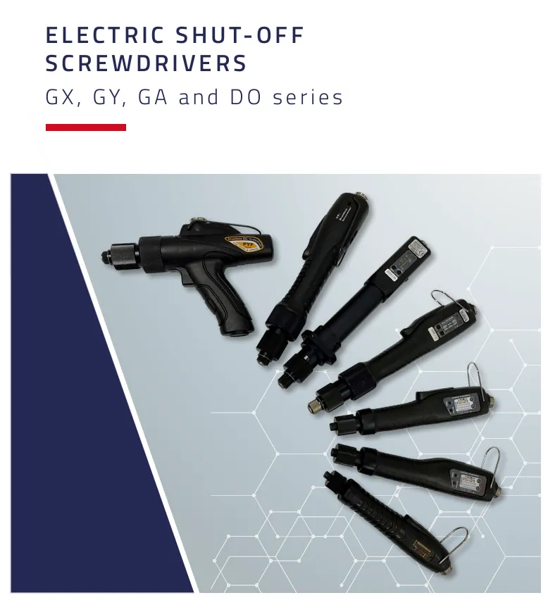 GX GY electric shut off screwdrivers doga